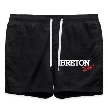 Breton de ouf - Short de bain - noir - Devant - AI Model Male 185 light (185cm)