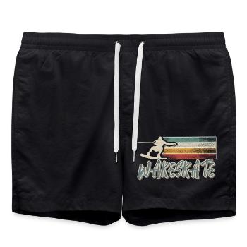 Wakeskaten Wakeskating Wakeskater Wakeboard - Swim Trunks - black - Front - AI Model Male 185 light (185cm)