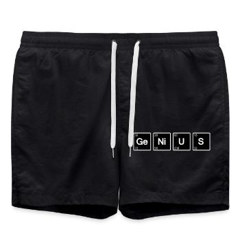 Genius Geek science (Noir) - Short de bain - noir - Devant - AI Model Male 185 light (185cm)