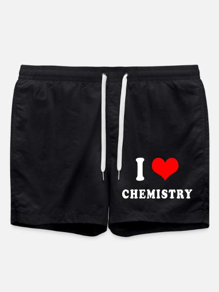 I love chemistry - Swim Trunks - black