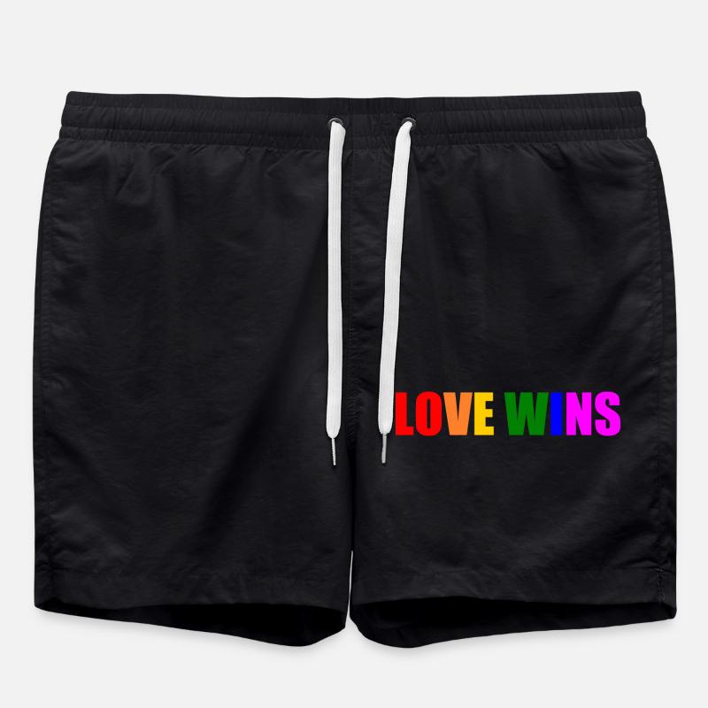 Love wins - Badeshorts - Schwarz