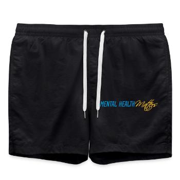 la santé mentale compte citation - Short de bain - noir - Devant - AI Model Male 185 light (185cm)