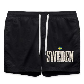 Suède - Short de bain - noir - Devant - AI Model Male 185 light (185cm)