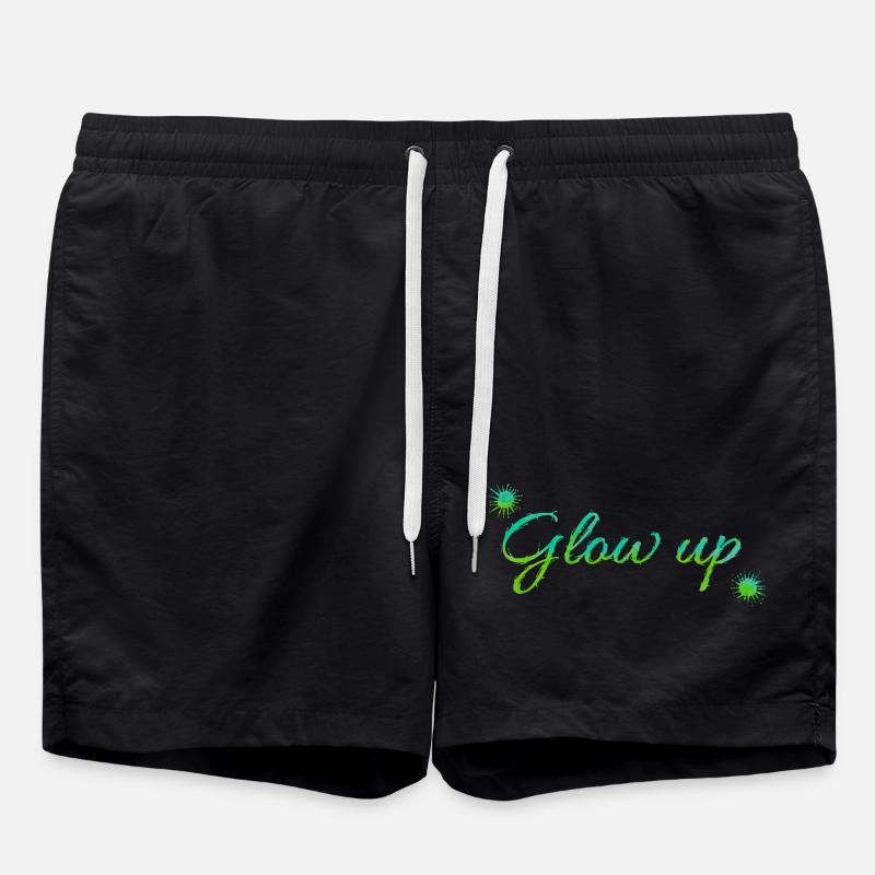 Glow up - Swim Trunks - black