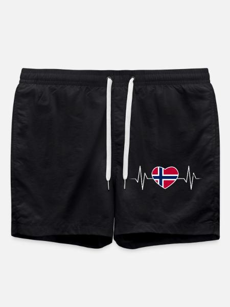 Norvège Heartbeat - Short de bain - noir