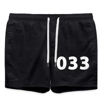 033 Amersfoort Leusden Hoevelaken Hoogland Eemdijk - Short de bain - noir - Devant - AI Model Male 185 light (185cm)