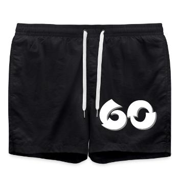 ideen, 60 Schatten, sweater geburtstag - Badeshorts - Schwarz - Vorne - AI Model Male 185 light (185cm)