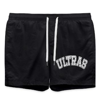 Ultras Style Rétro - Short de bain - noir - Devant - AI Model Male 185 light (185cm)