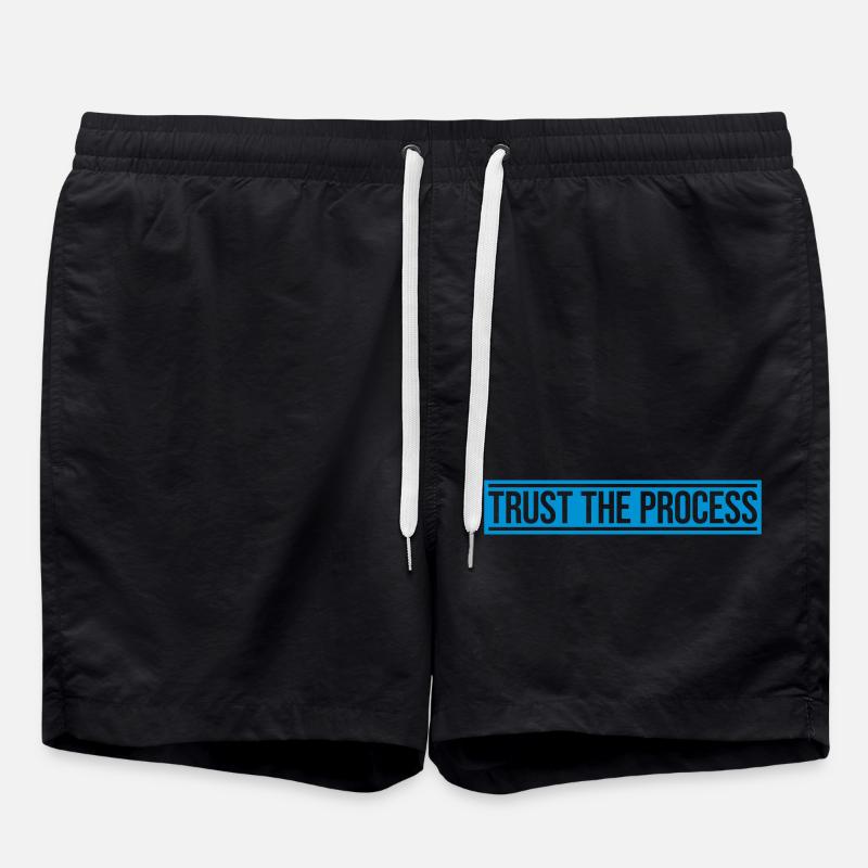 trust the process Quote - Swim Trunks - black