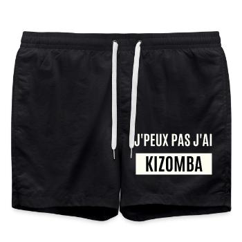 Je peux pas j'ai Kizomba - Short de bain - noir - Devant - AI Model Male 185 light (185cm)