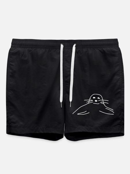 phoques phoques phoques animaux - Short de bain - noir