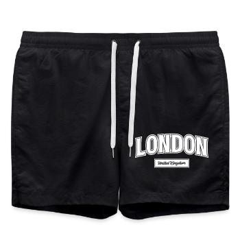 Londres Royaume-Uni Angleterre - Short de bain - noir - Devant - AI Model Male 185 light (185cm)