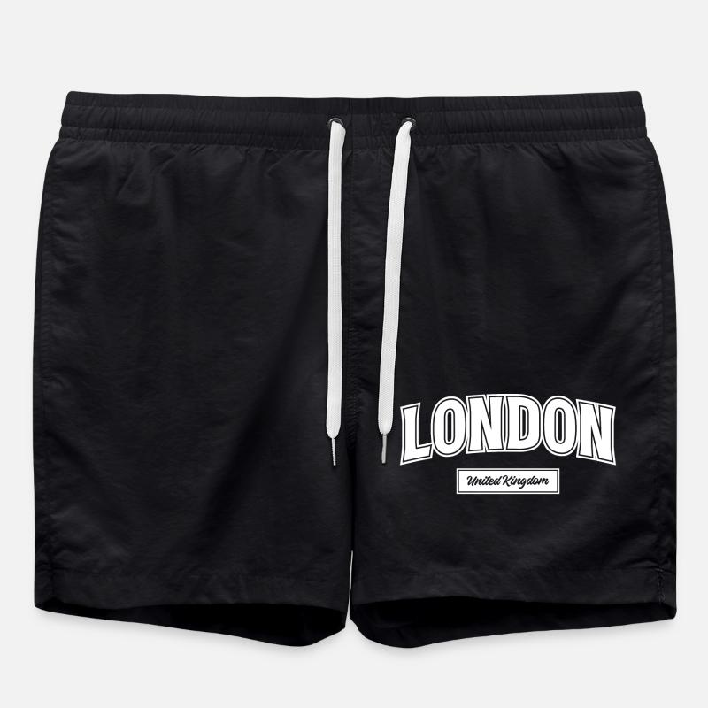 Londres Royaume-Uni Angleterre - Short de bain - noir