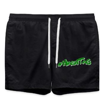 Hashtag Cannabis - Short de bain - noir - Devant - AI Model Male 185 light (185cm)