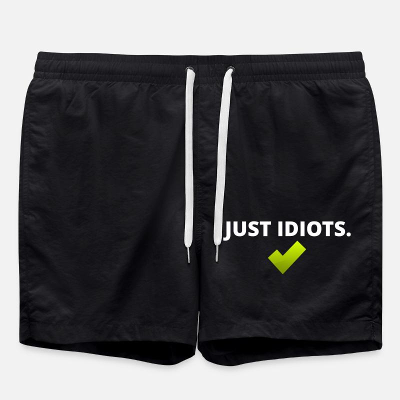 Just Idiots Design - Swim Trunks - black