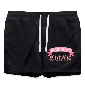 Ballett tanzen Glitzer Ballerina Tänzerin Geschenk - Badeshorts - Schwarz - Vorne - AI Model Male 185 light (185cm)