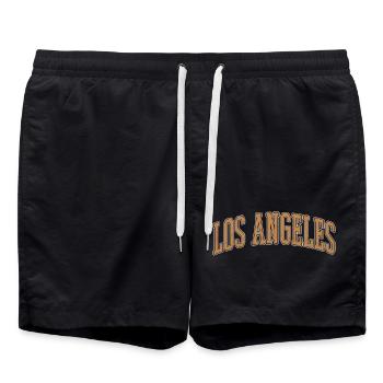 Los Angeles Vintage Arch - Swim Trunks - black - Front - AI Model Male 185 light (185cm)