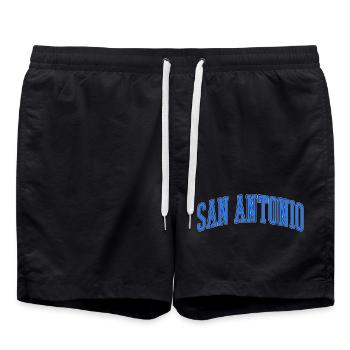 San Antonio (Texas) - Short de bain - noir - Devant - AI Model Male 185 light (185cm)