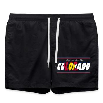 Colorado: Kein Ort wie Colorado - Badeshorts - Schwarz - Vorne - AI Model Male 185 light (185cm)