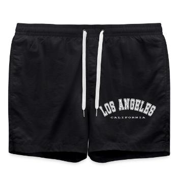 Los Angeles California - Badeshorts - Schwarz - Vorne - AI Model Male 185 light (185cm)