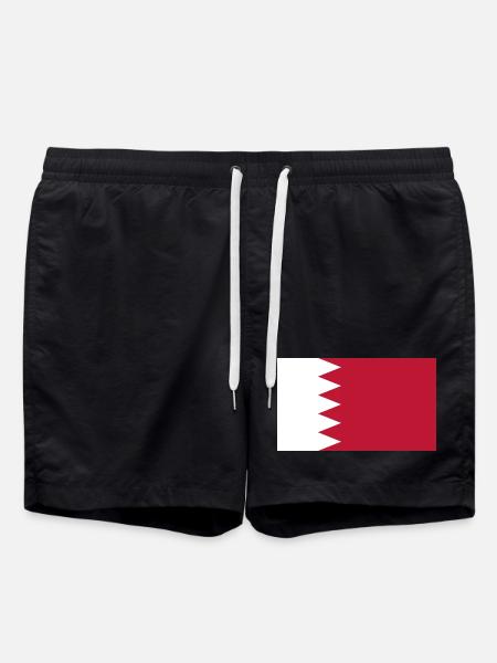 Qatar Flag Flag - Swim Trunks - black