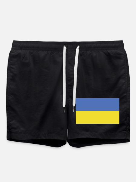 Ukraine Flag Flag - Swim Trunks - black