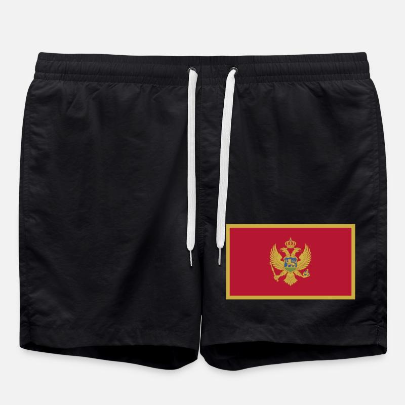 Montenegro Flag - Swim Trunks - black