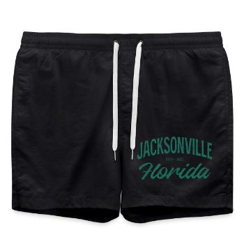 Jacksonville, Floride, écriture vintage - Short de bain - noir - Devant - AI Model Male 185 light (185cm)