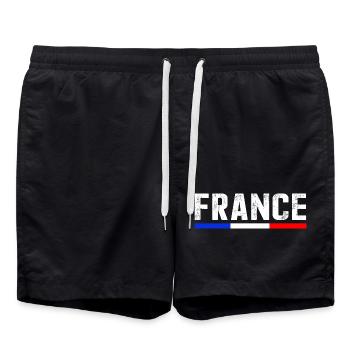 FRANCE - Short de bain - noir - Devant - AI Model Male 185 light (185cm)