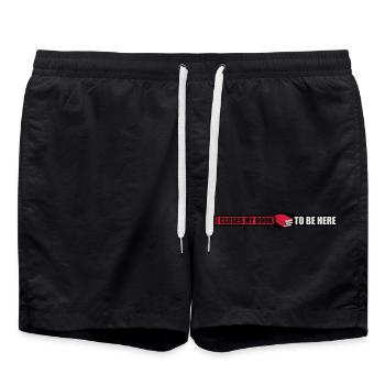 J’ai fermé mon livre - Short de bain - noir - Devant - AI Model Male 185 light (185cm)