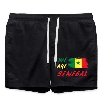 Nous sommes le Sénégal - Short de bain - noir - Devant - AI Model Male 185 light (185cm)