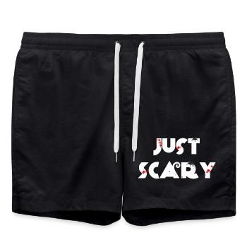 Sprüche, Horror momotiv, taranteln - Badeshorts - Schwarz - Vorne - AI Model Male 185 light (185cm)