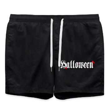 sprüche, Horror Motiv, coole Tees - Badeshorts - Schwarz - Vorne - AI Model Male 185 light (185cm)