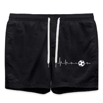 Mondpuls Herzschlag - Badeshorts - Schwarz - Vorne - AI Model Male 185 light (185cm)