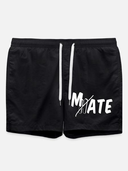 Mate - don't hate - Swim Trunks - black