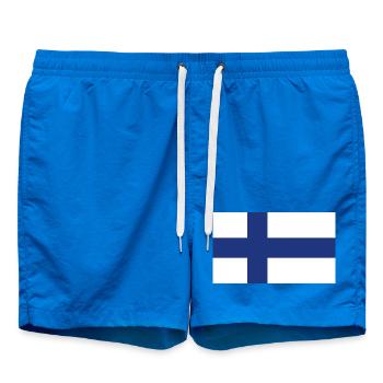 Drapeau national de la Finlande - Short de bain - cobalt blue - Devant