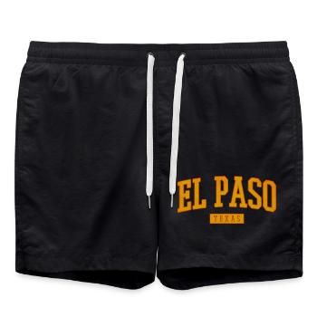 El Paso Texas Vintage Western - Swim Trunks - black - Front - AI Model Male 185 light (185cm)