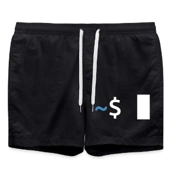 Commande Linux Shell - Short de bain - noir - Devant - AI Model Male 185 light (185cm)