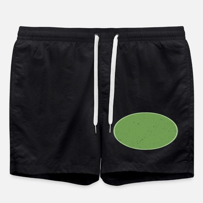 Fond ovale vert sale - Short de bain - noir