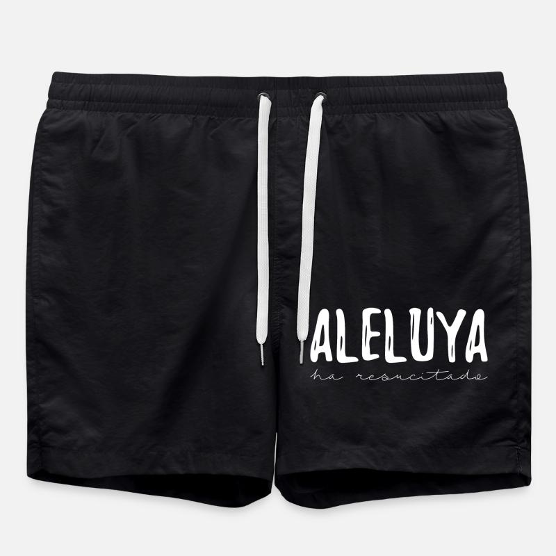 Halleluja (dunkel) - Badeshorts - Schwarz