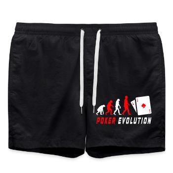 Poker Evolution - Swim Trunks - black - Front - AI Model Male 185 light (185cm)