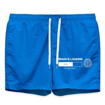 Brain is charging - Swim Trunks - cobalt blue - Front
