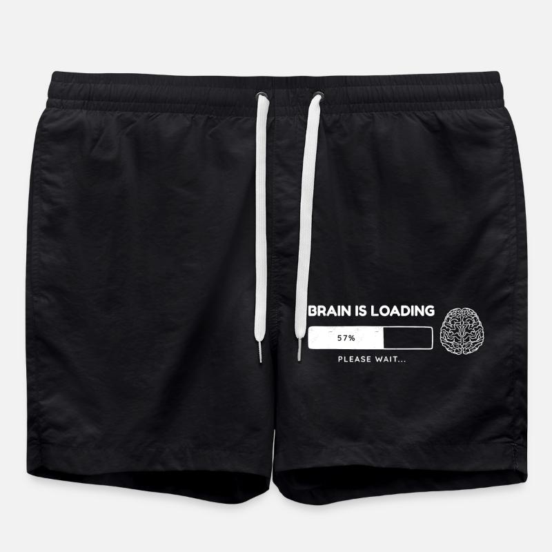 Brain is charging - Swim Trunks - black