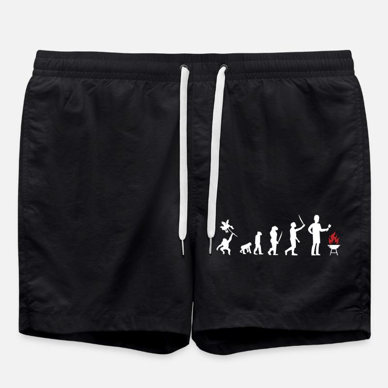 Evolution BBQ - Grillen Smoker Gartenparty - Badeshorts - Schwarz