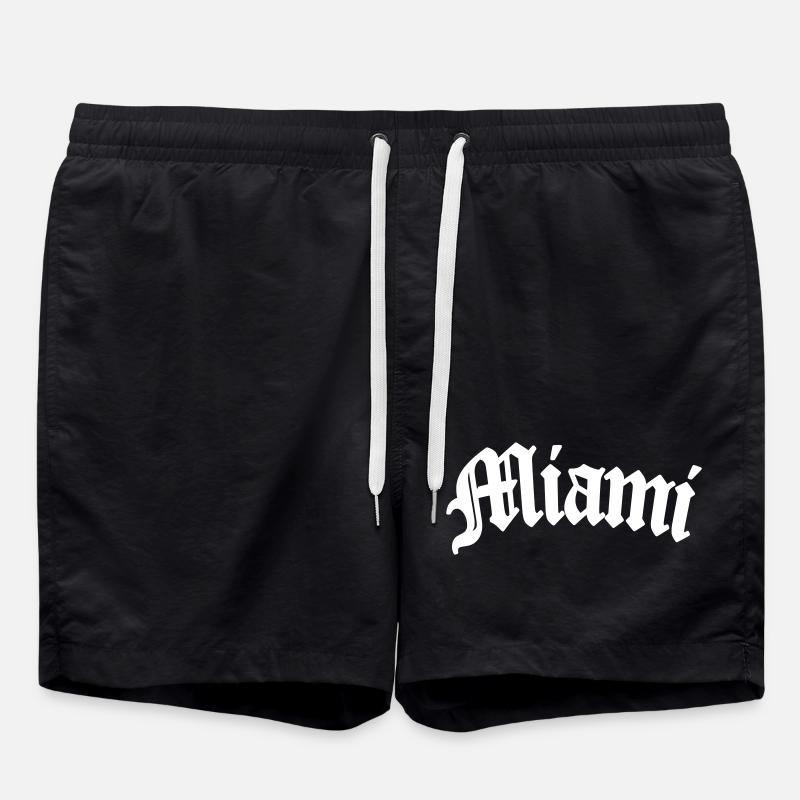 miami shirt - Badeshorts - Schwarz