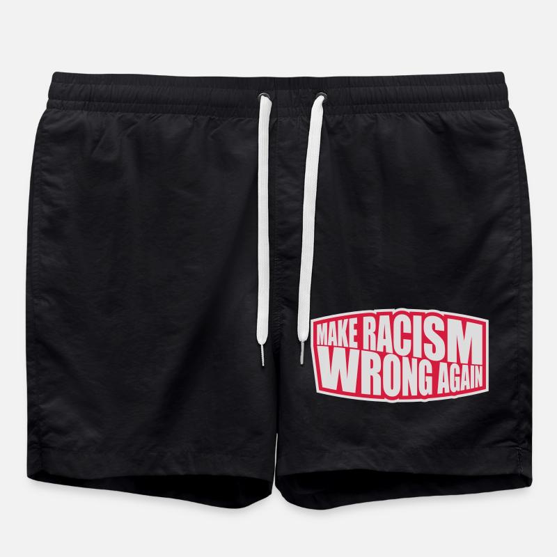make racism wrong again - Swim Trunks - black