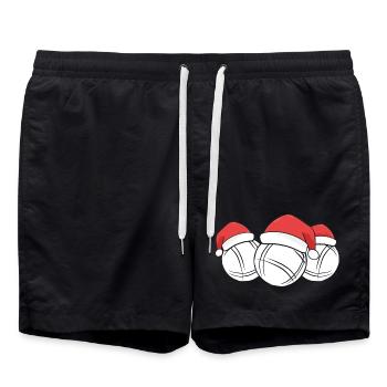 Boule Santa Tenue de pétanque pour Bouler pour boules - Short de bain - noir - Devant - AI Model Male 185 light (185cm)