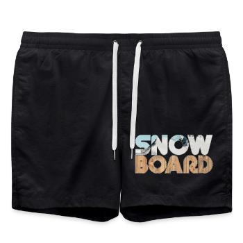 Snow and Board - Badeshorts - Schwarz - Vorne - AI Model Male 185 light (185cm)