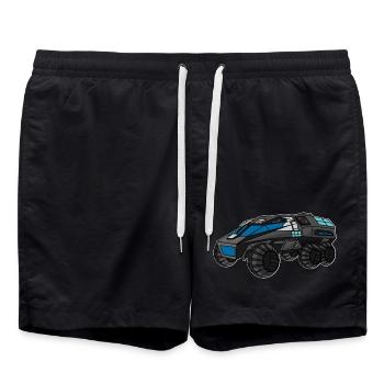 Mars Rover, Voiture spatiale, Voiture spatiale - Short de bain - noir - Devant - AI Model Male 185 light (185cm)