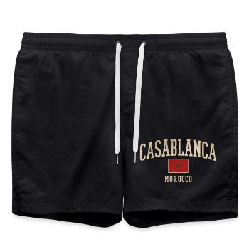 Casablanca Morocco Emblem - Swim Trunks - black - Front - AI Model Male 185 light (185cm)